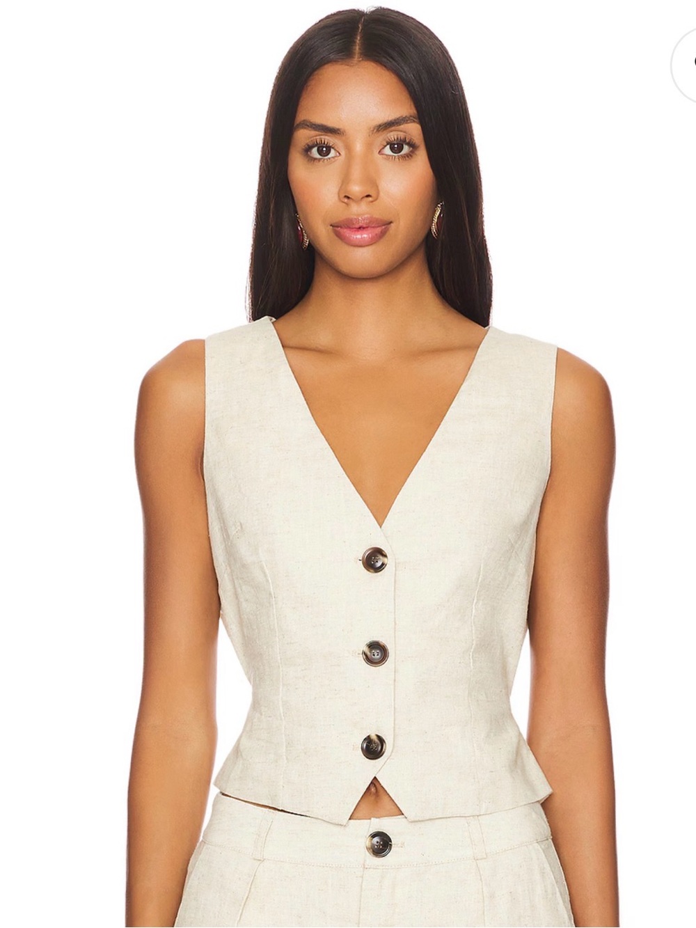 SNDYS Allegra Linen Vest Size Medium